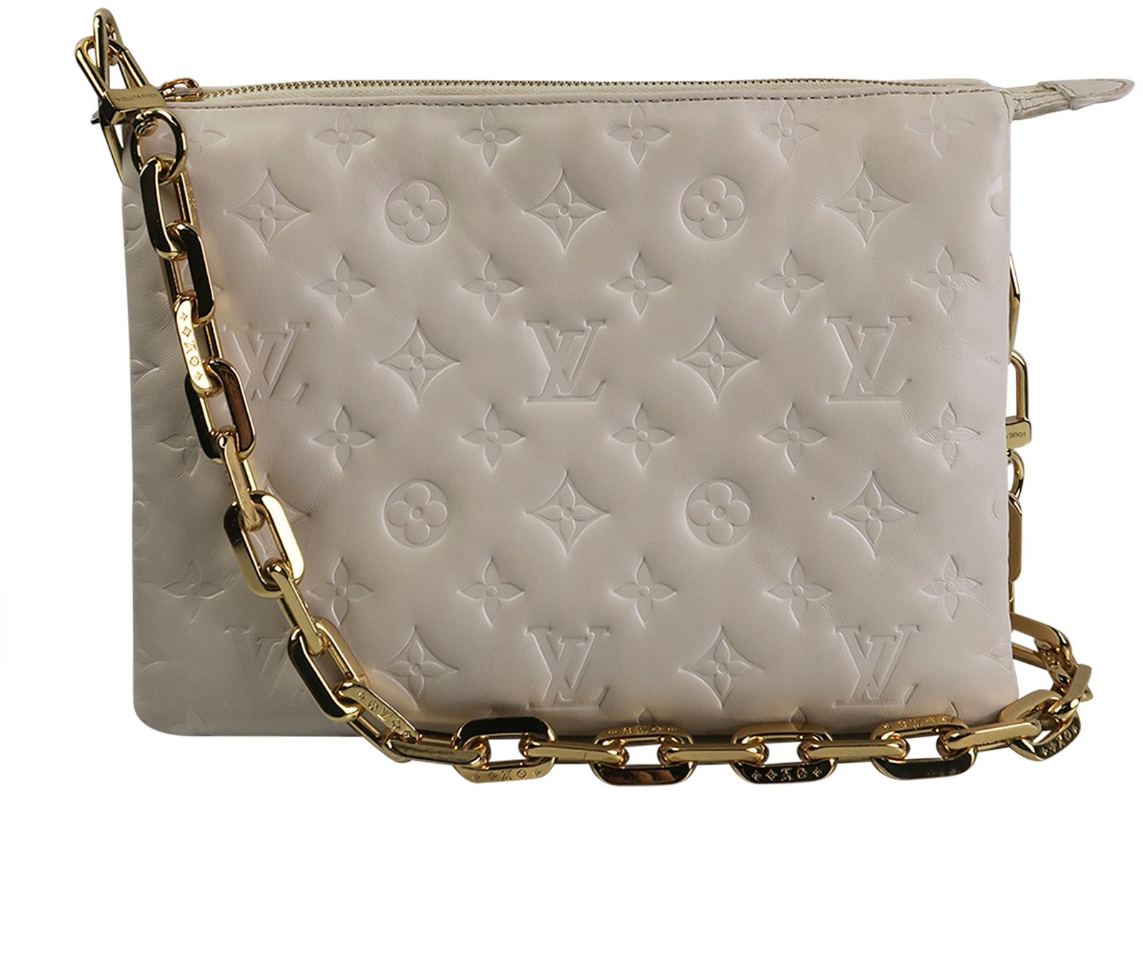 Louis Vuitton beige Leather Coussin PM Shoulder Bag