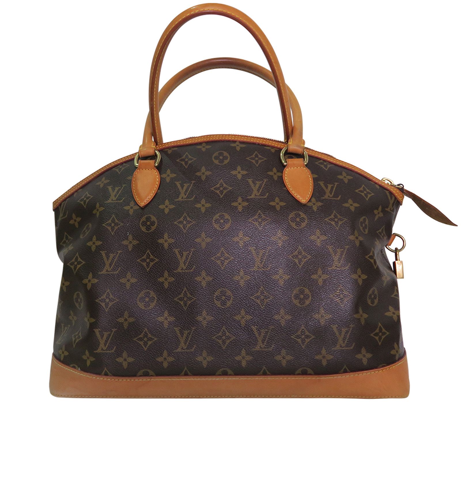 Louis Vuitton - Authenticated Lockit Vertical Handbag - Leather Brown For Woman, Good condition
