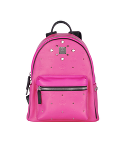 MCM Small Visetos Stark Odeon Backpack MCM Pink Visetos Stark Odeon Leather Backpack Black Pony  main image 2