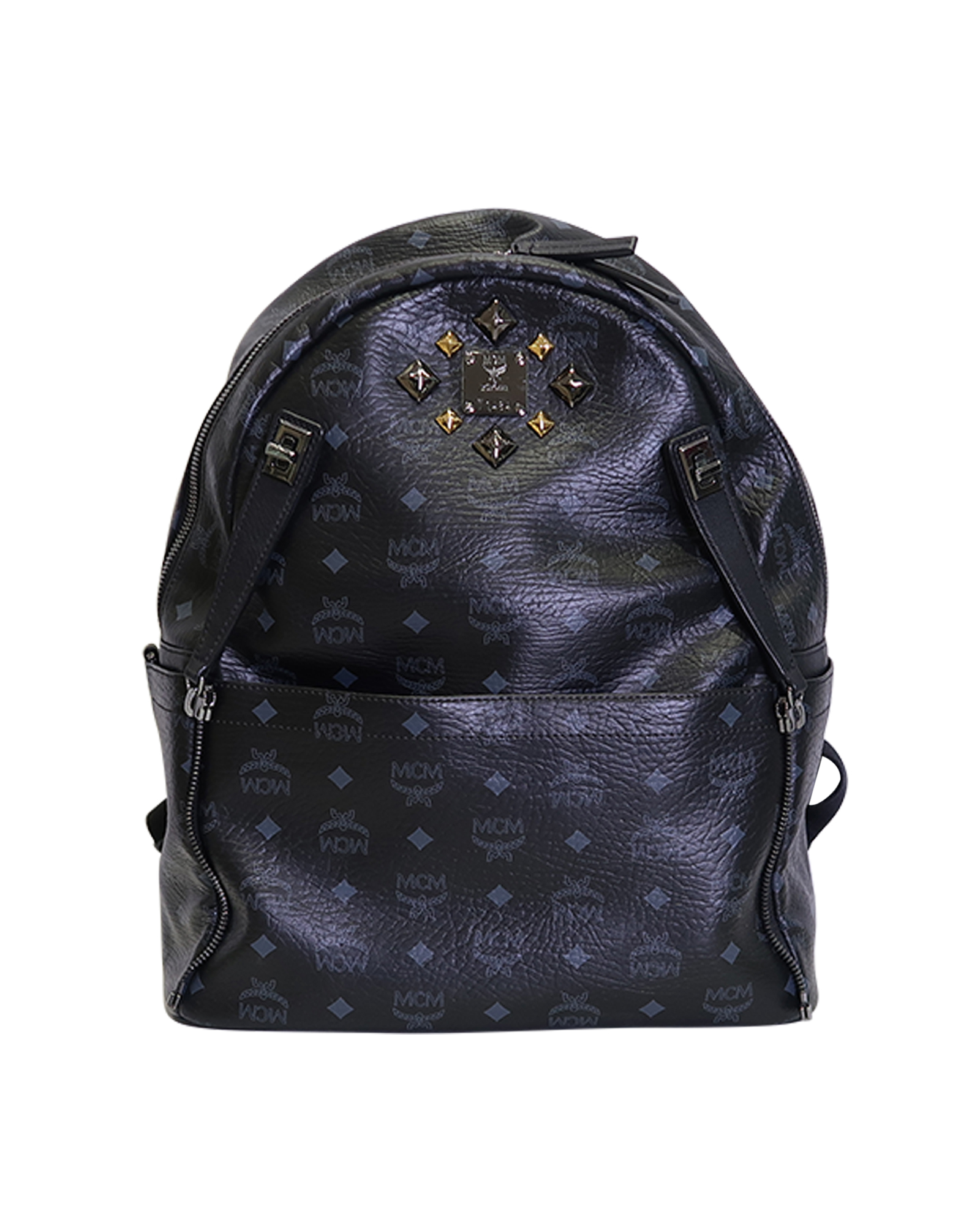 pre-loved MCM Dual Stark Backpack MCM Small Dual Stark Visetos Coated Canvas Backpack Bag Soft  main image 4
