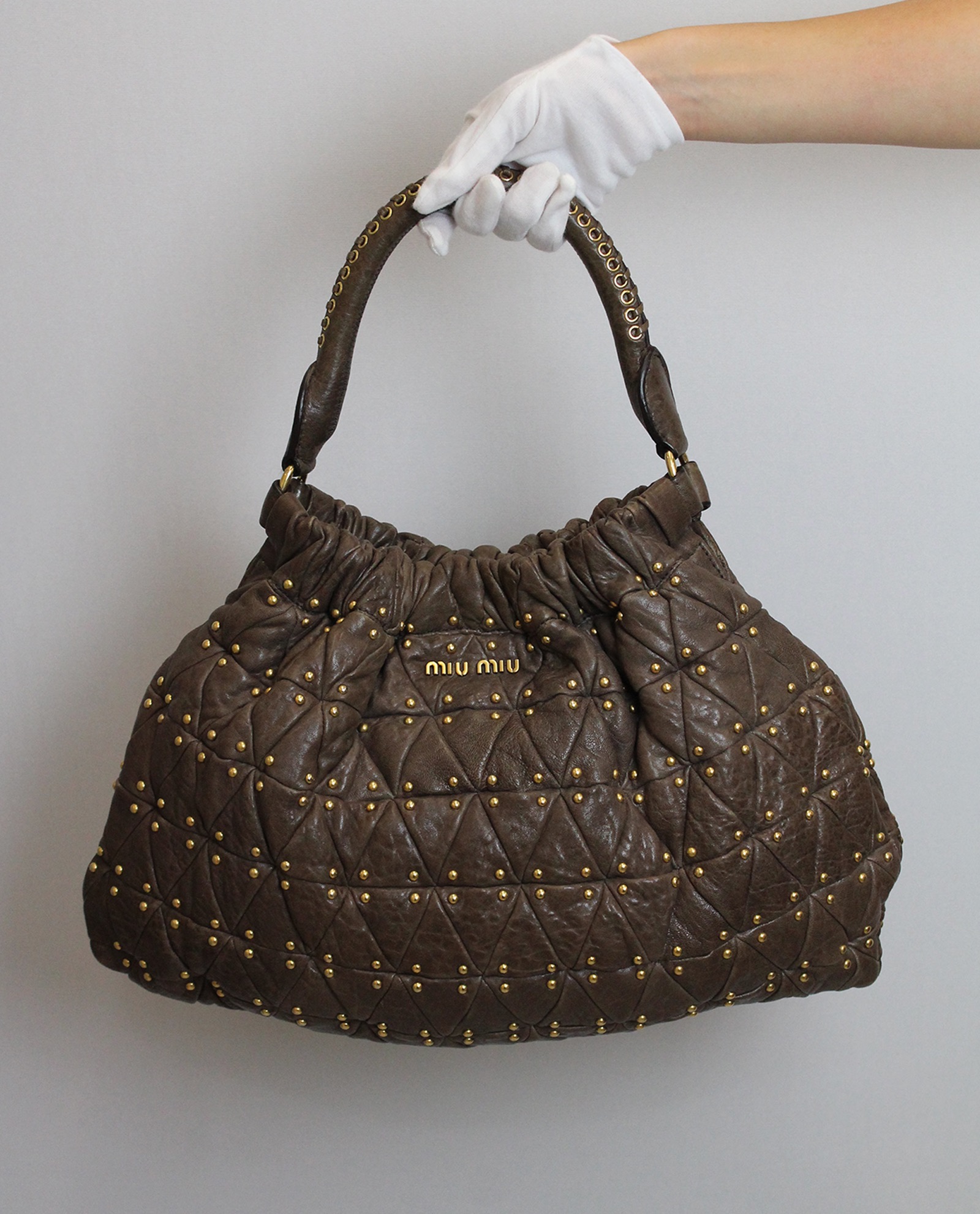 Pre-loved Studded Shoulder Bag - £340