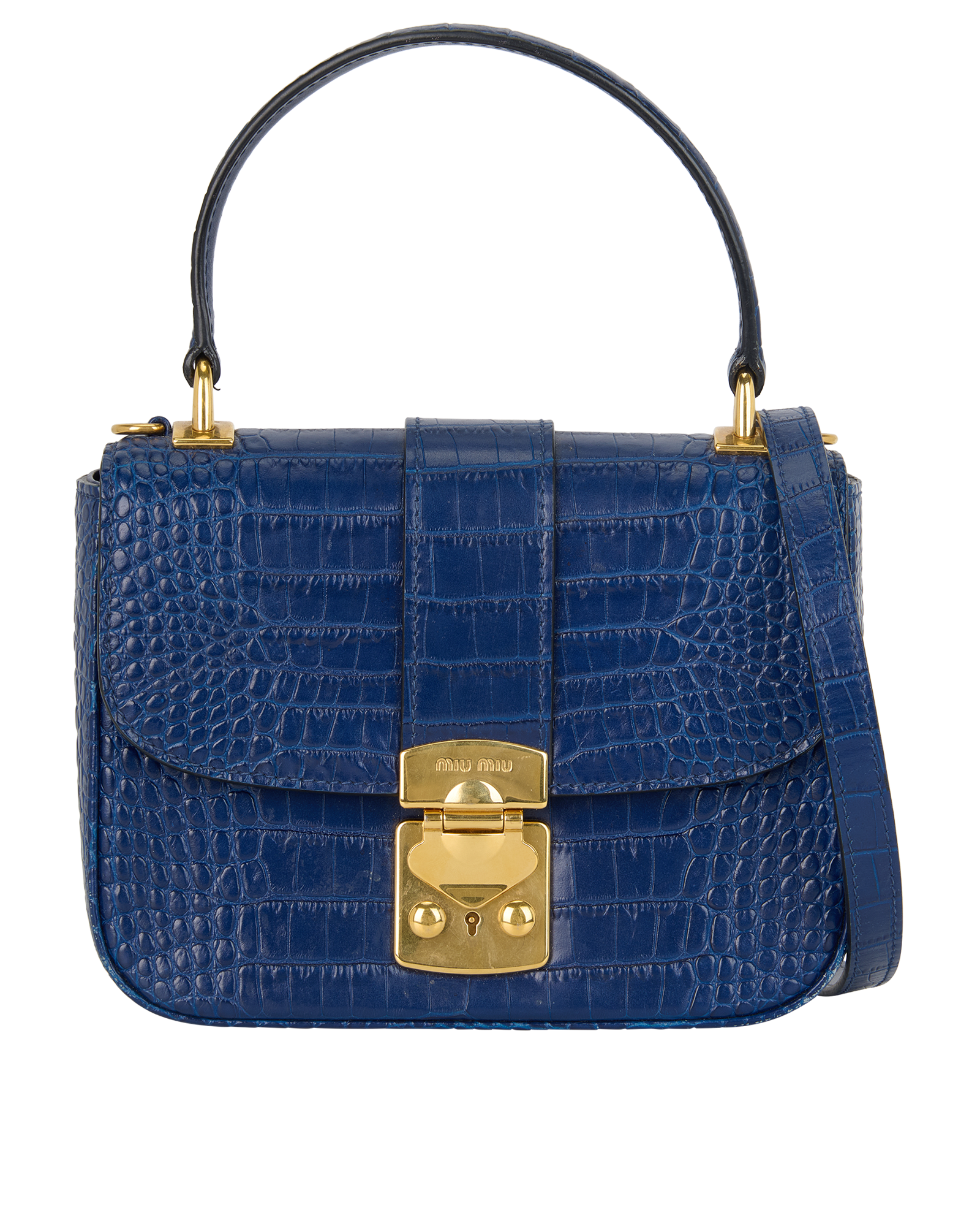 Pre-loved Crocodile Print Top Handle Bag - £450