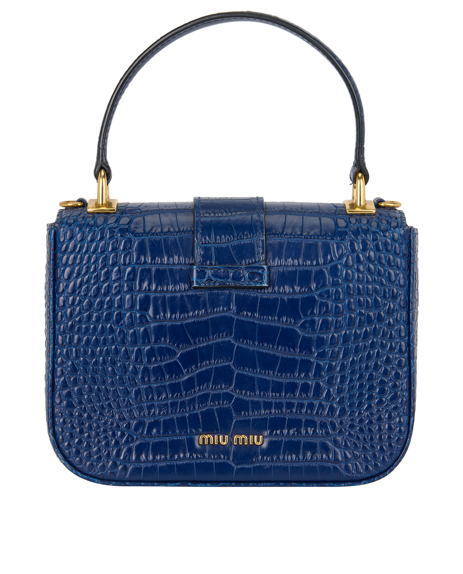 Pre-loved Crocodile Print Top Handle Bag - £450