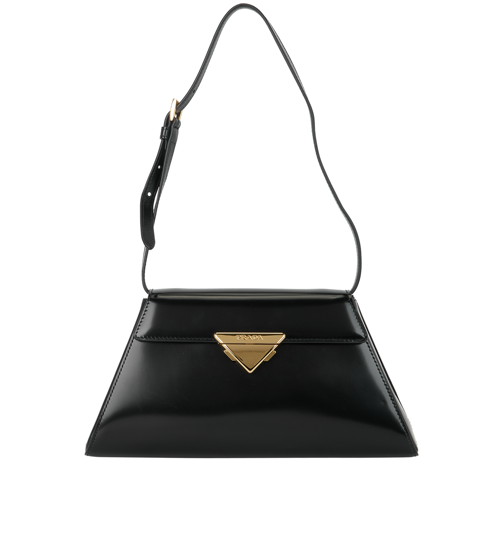 Pre-loved Triangle Logo Shoulder Bag - £1,100