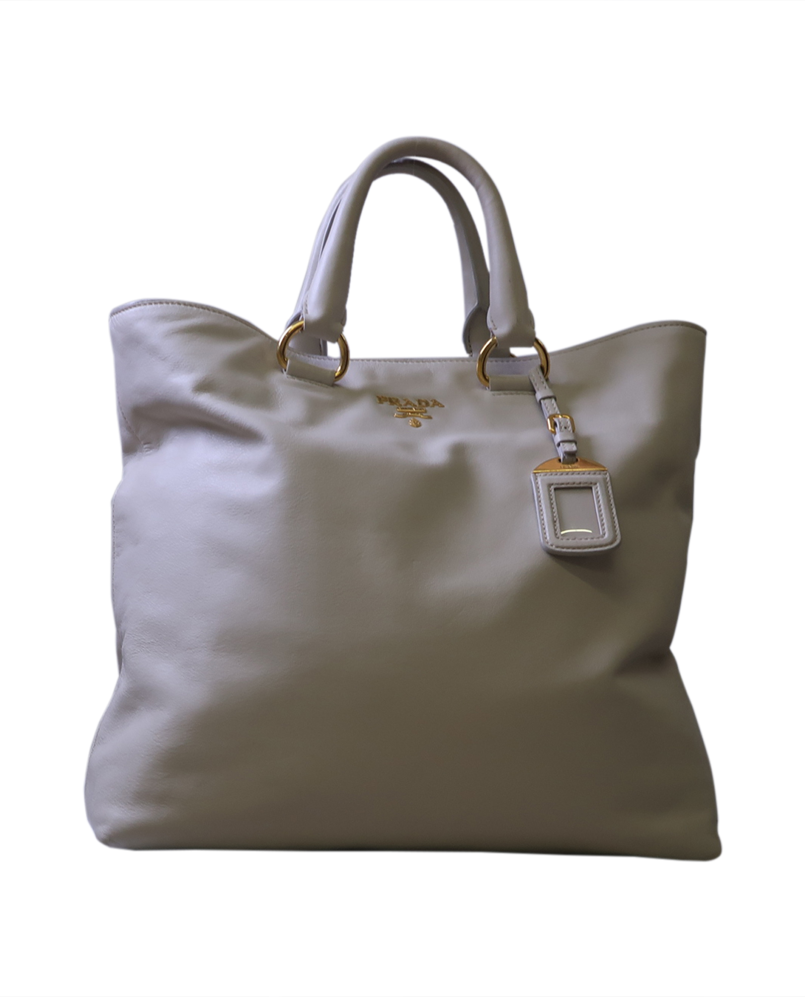 Soft Calf Shopper Tote Ghiaccio, Prada Designer Exchange Buy