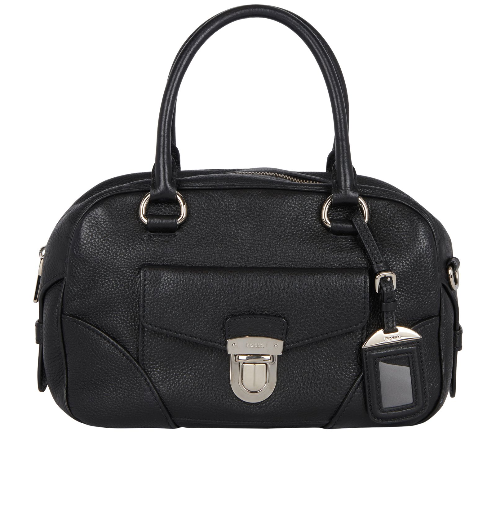 Pre-loved Pushlock Pocket Boston Bag - £320