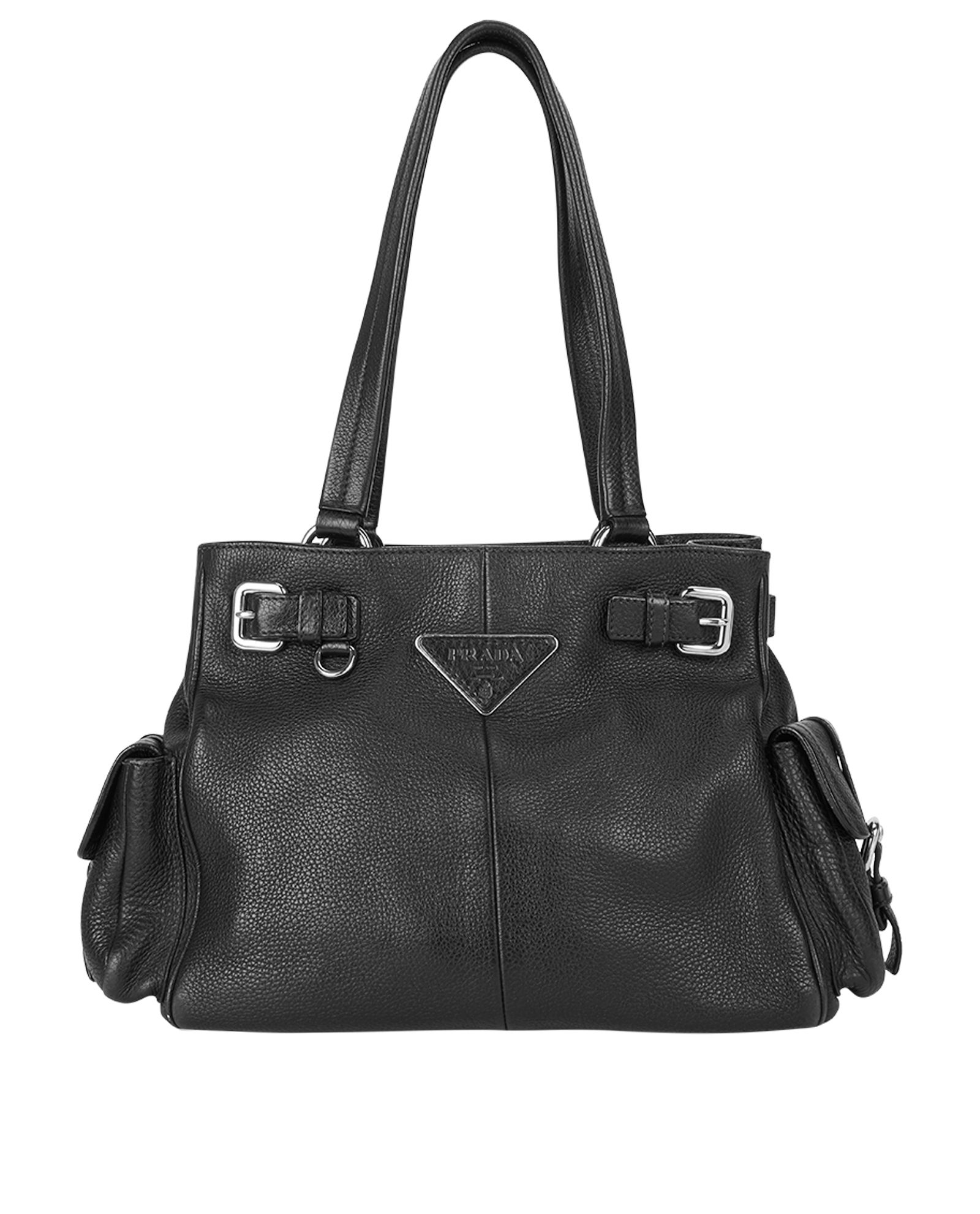 Side Pocket Belt Strap Tote, Prada Designer Exchange Buy Sell
