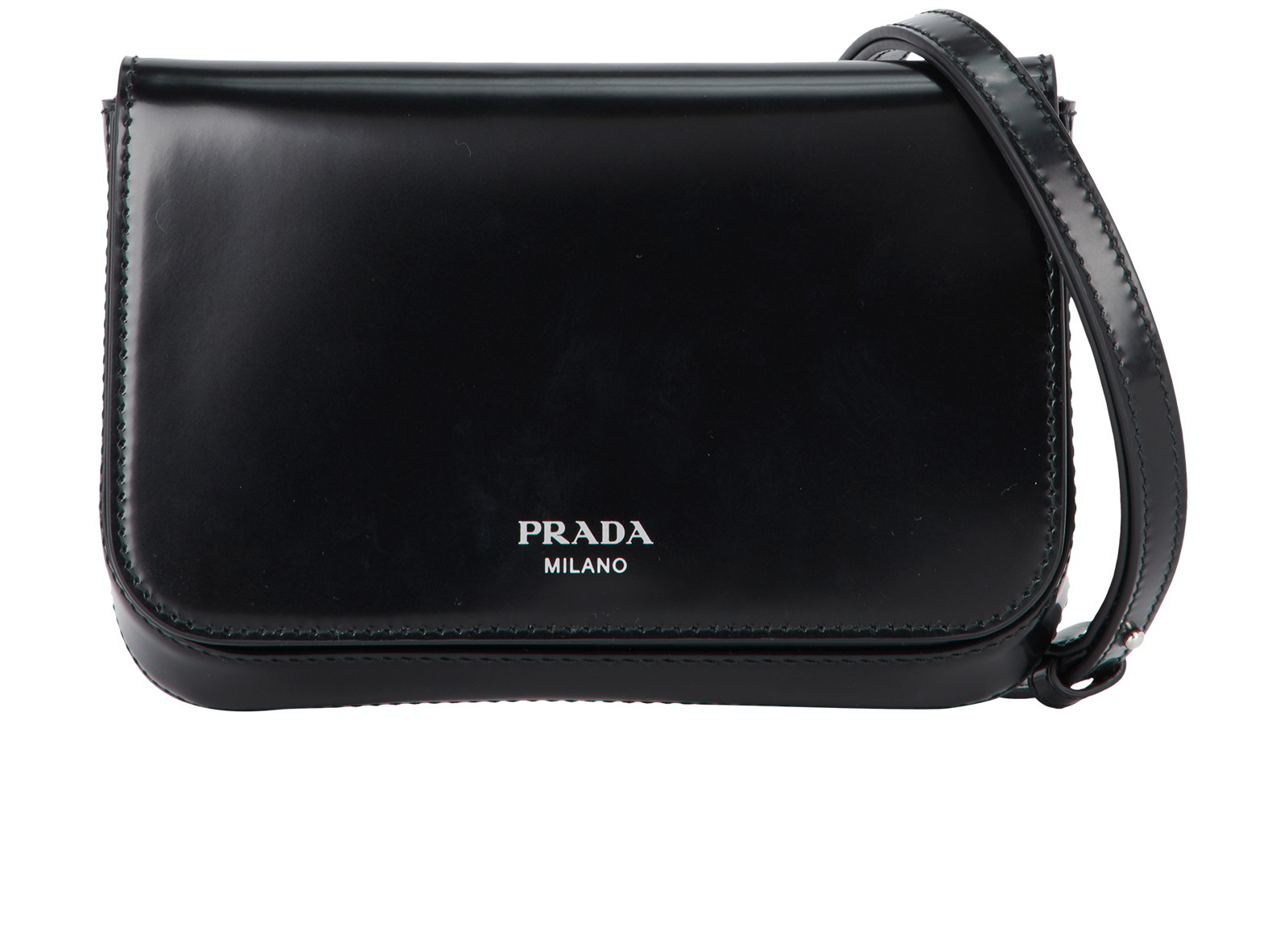 Leather Handbag Prada Black Small Purse Prada Black Saffiano Soft