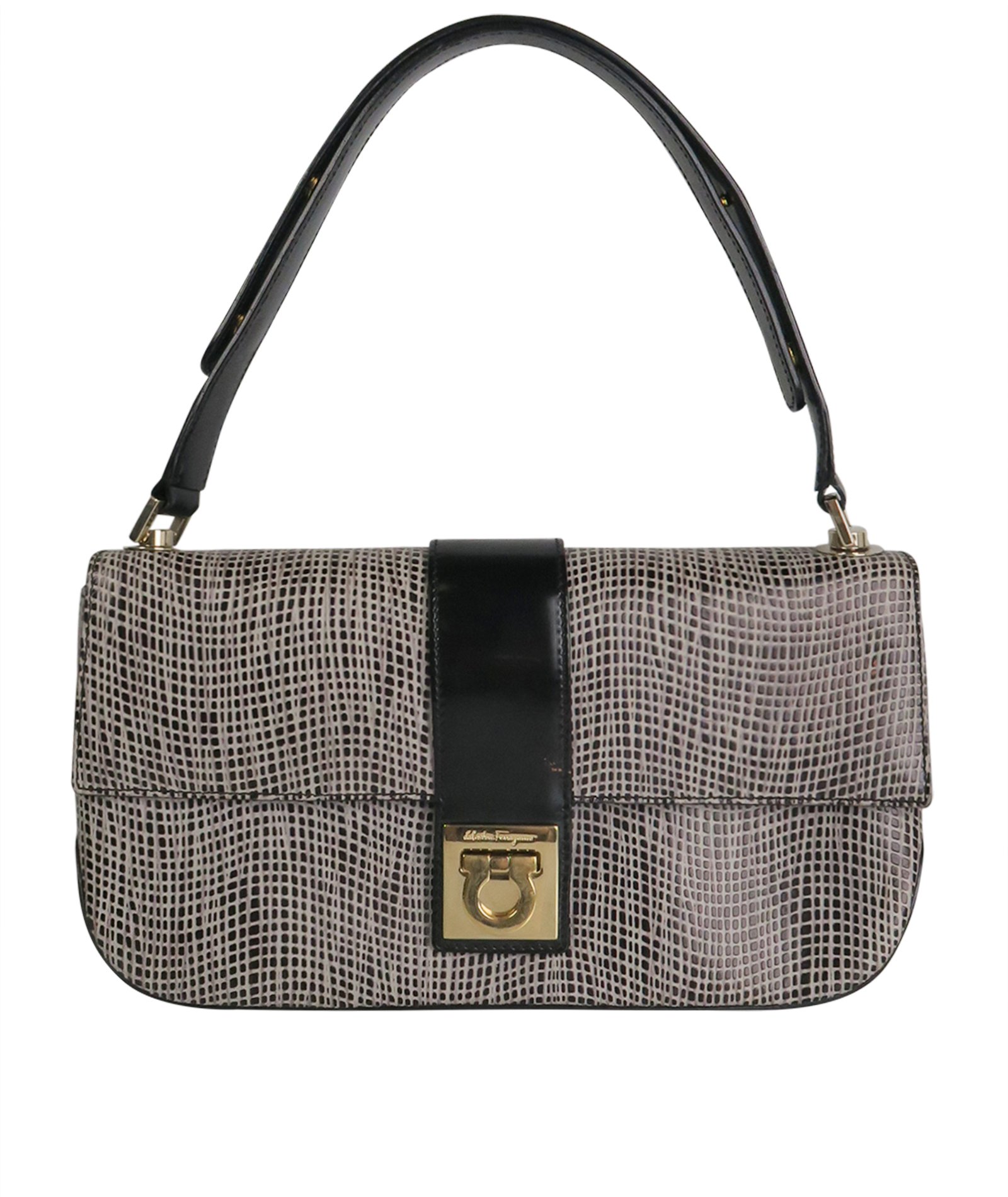 Embossed Shoulder Bag, Salvatore Ferragamo Designer Exchange