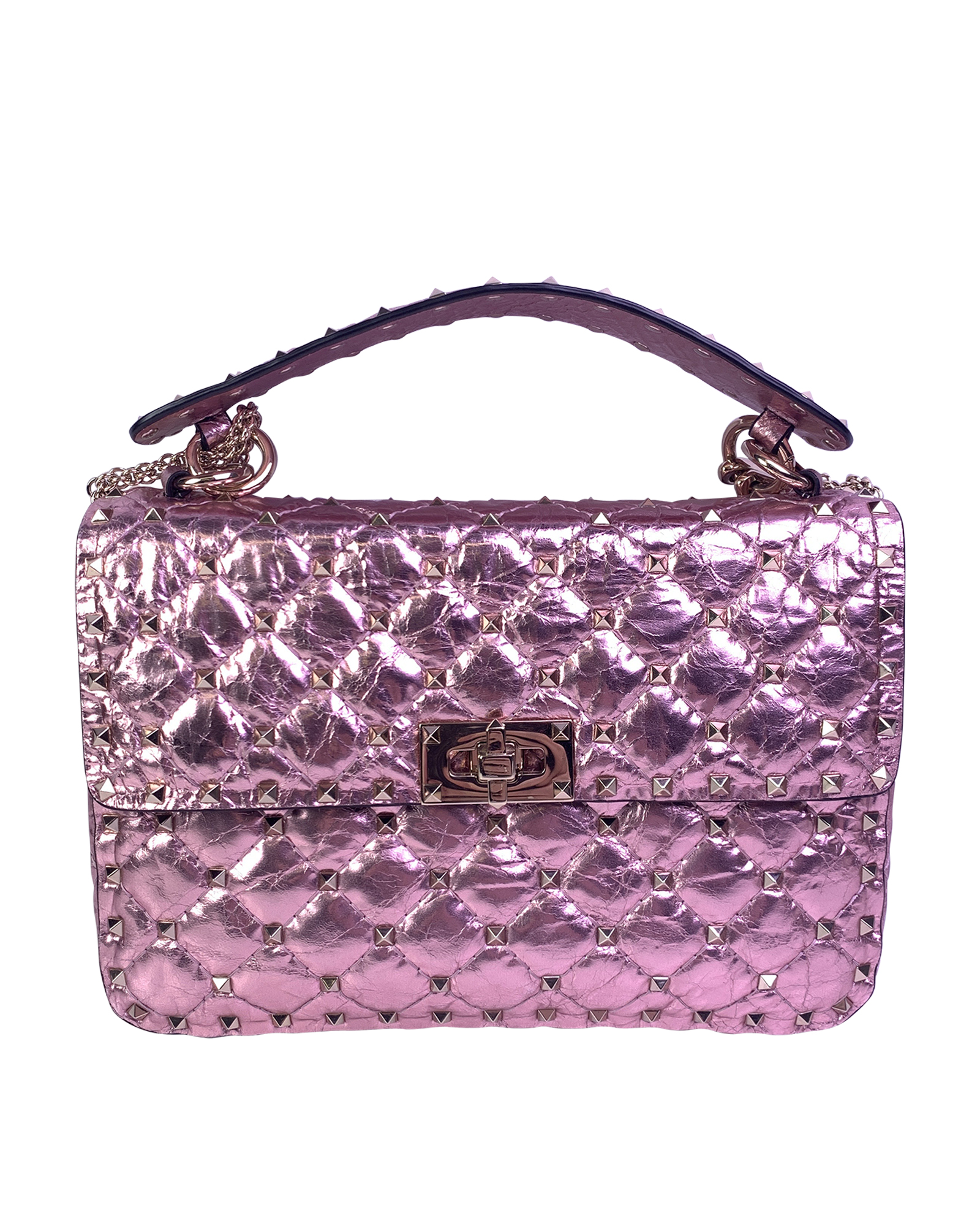 Pink Valentino Rockstud Handbag Sale Rockstud Spike Shoulder Bag