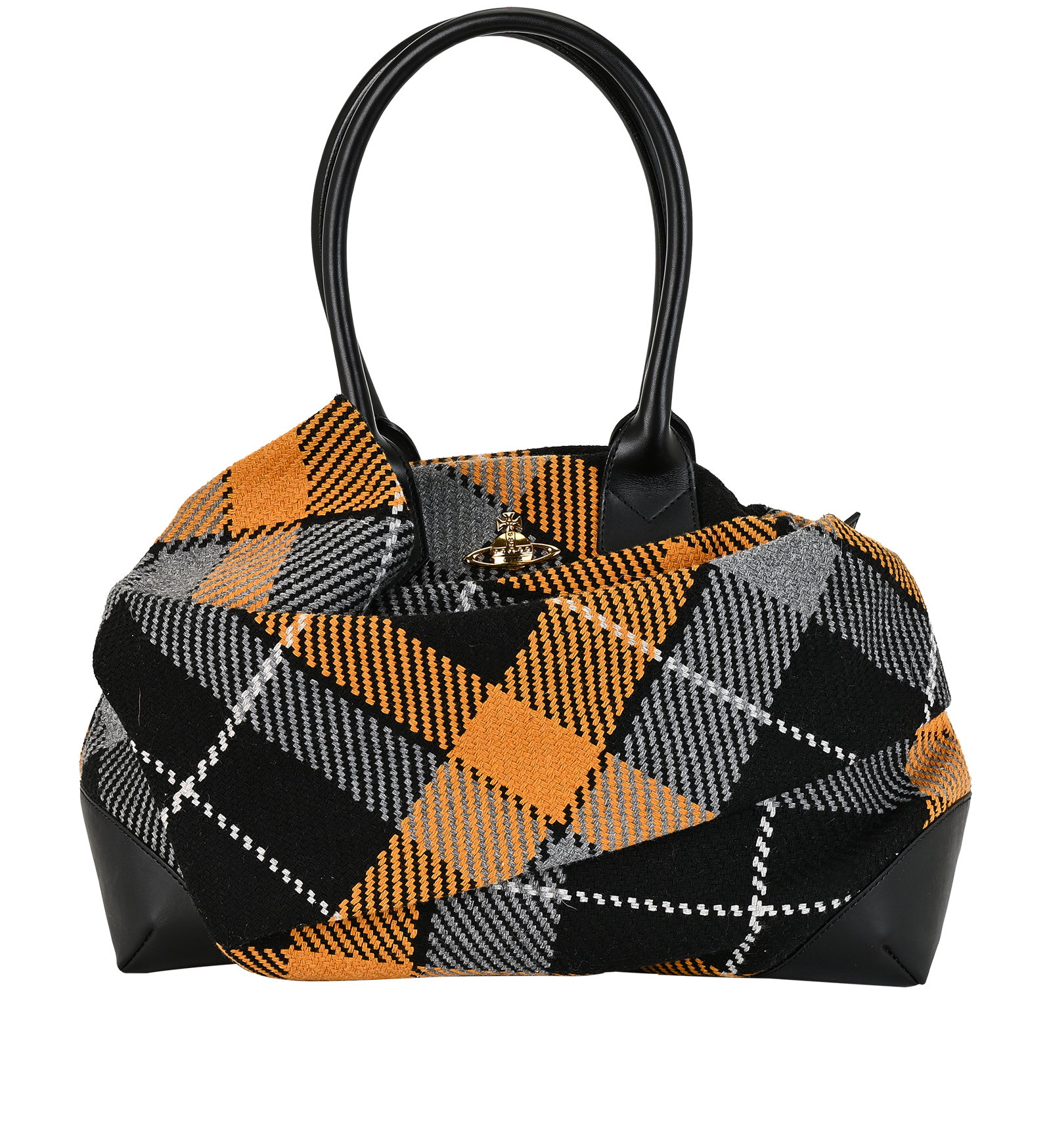 Tartan Pleated Shoulder Bag