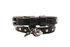 Alexander McQueen Double Wrap Studded Bracelet, &pound;150, Jewellery, Black, Leather, Front view