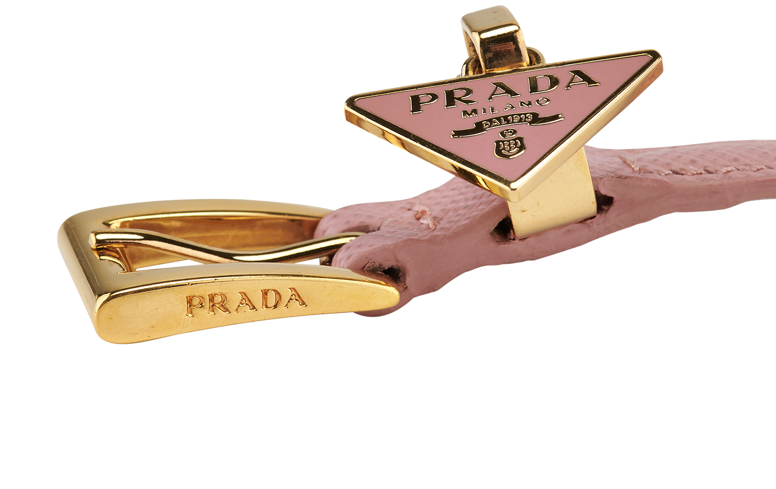 Prada Saffiano Bracelet, &pound;220, Jewellery, Pink, Leather, Other view