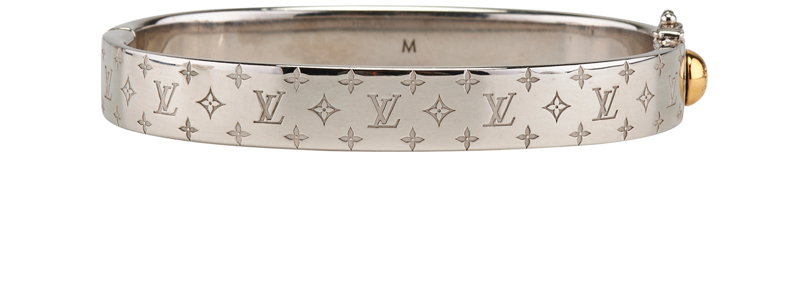 Louis Vuitton Nanogram Bangle, &pound;250, Jewellery, Silver, Silver, Back view