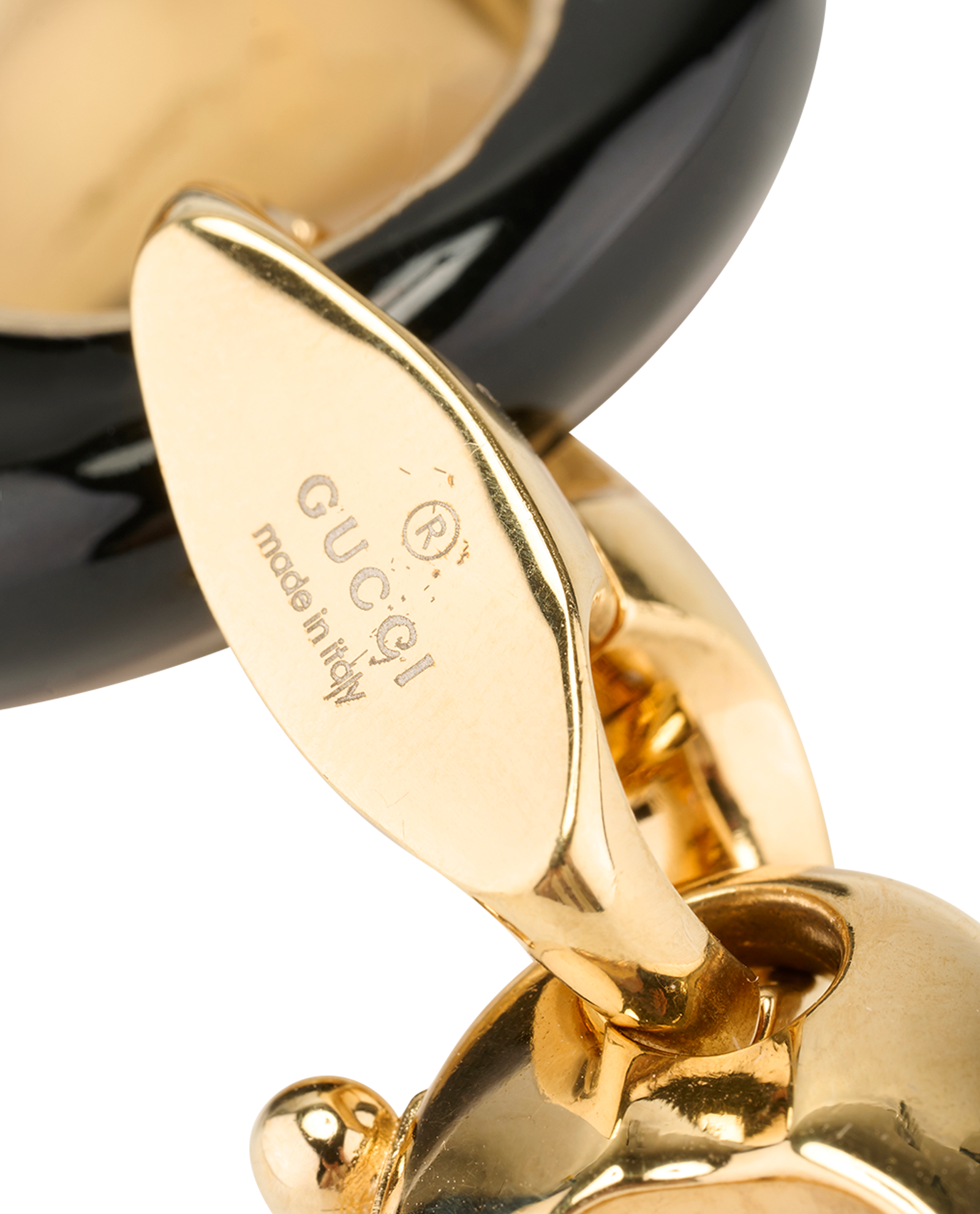 Gucci Marina Chain Bracelet, &pound;390, Jewellery, Black/Gold, Brass, Other view