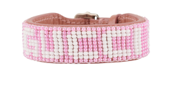 Gucci Beaded Logo Bracelet, Leather, Pink, DB/B, 2*