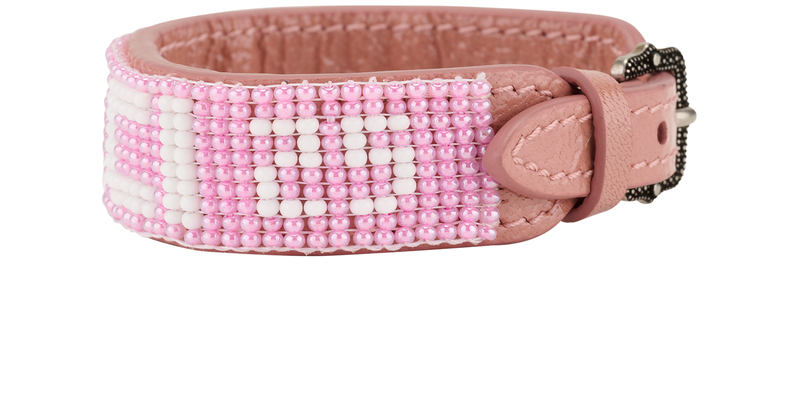 Gucci Beaded Logo Bracelet, &pound;150, Jewellery, Pink, Leather, Bottom view