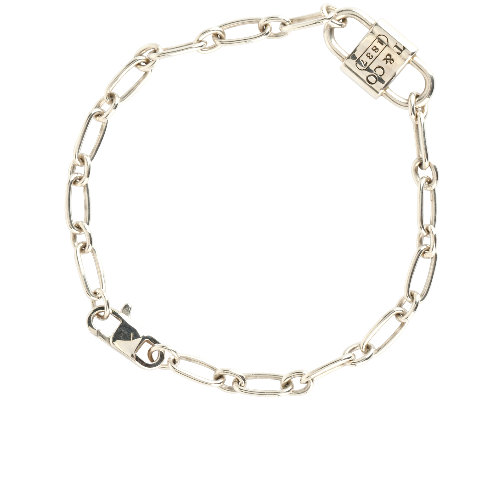 Tiffany 1837 Double Lock Small Bracelet, &pound;260, Jewellery, Silver, Sterling Silver, Back view