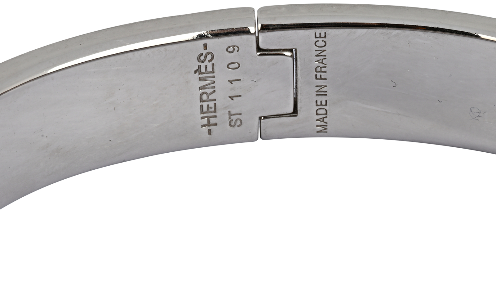 Hermes Clic Cadenas Bracelet, &pound;295, Jewellery, Black/Silver, Brass/Enamel Coated Ceramic, Other view