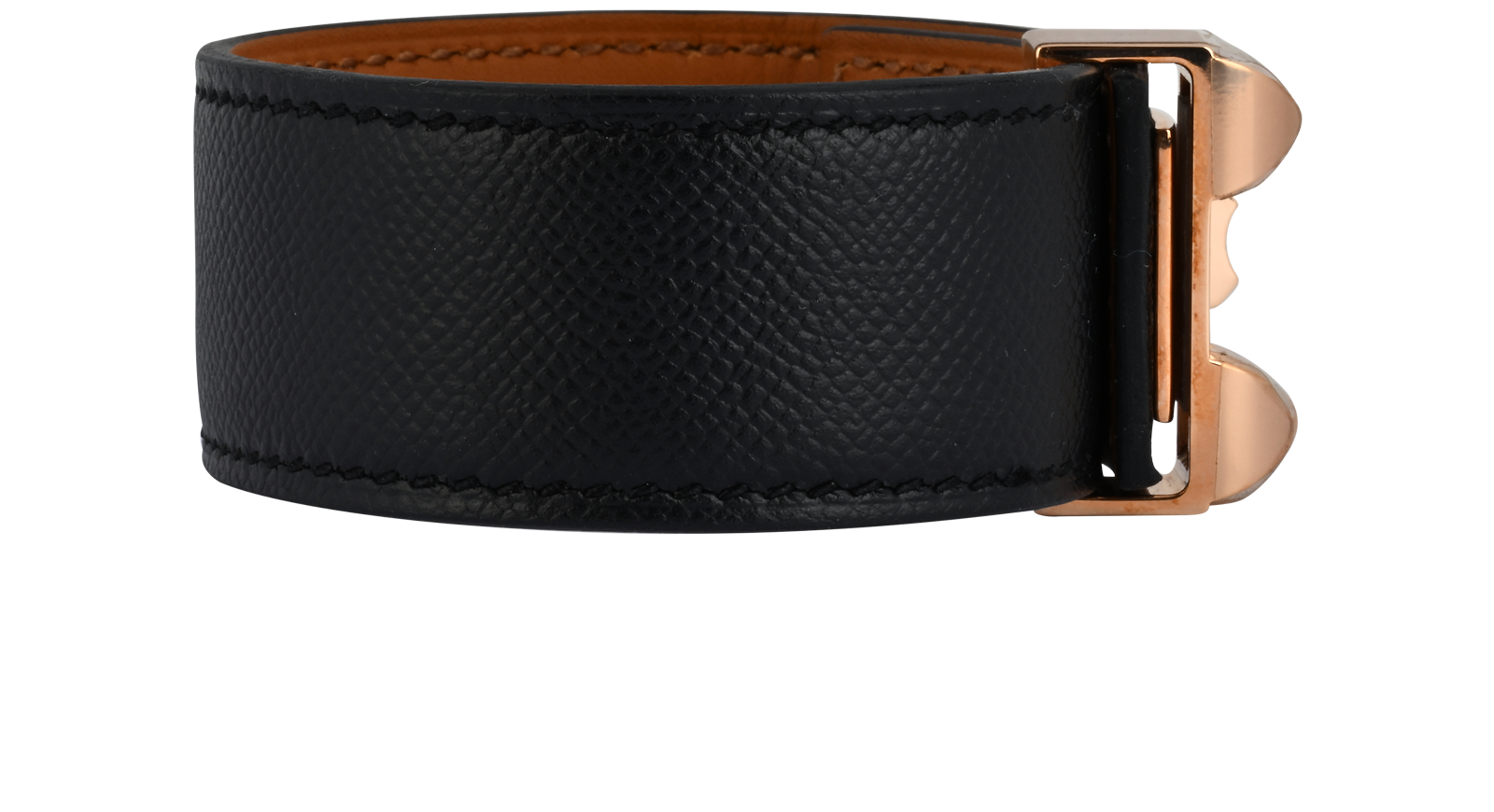 Hermes Collier De Chien 24, &pound;450, Jewellery, Black, Pony / Calfskin, Side view