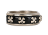 Chanel 98P Clover Cuff Bangle, &pound;290, Jewellery, Black/Silver, Brass/Enamel Coated Ceramic, Side view