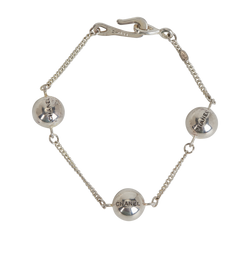 Chanel Beaded Chain Bracelet, Silver, 2*