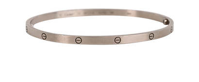 Cartier Small Love Bracelet, &pound;3,500, Jewellery, Silver, White Gold, Front view