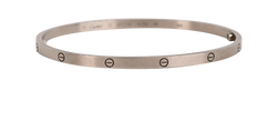Cartier Small Love Bracelet, 18K White Gold, NPZ238, B/Cert, 2*