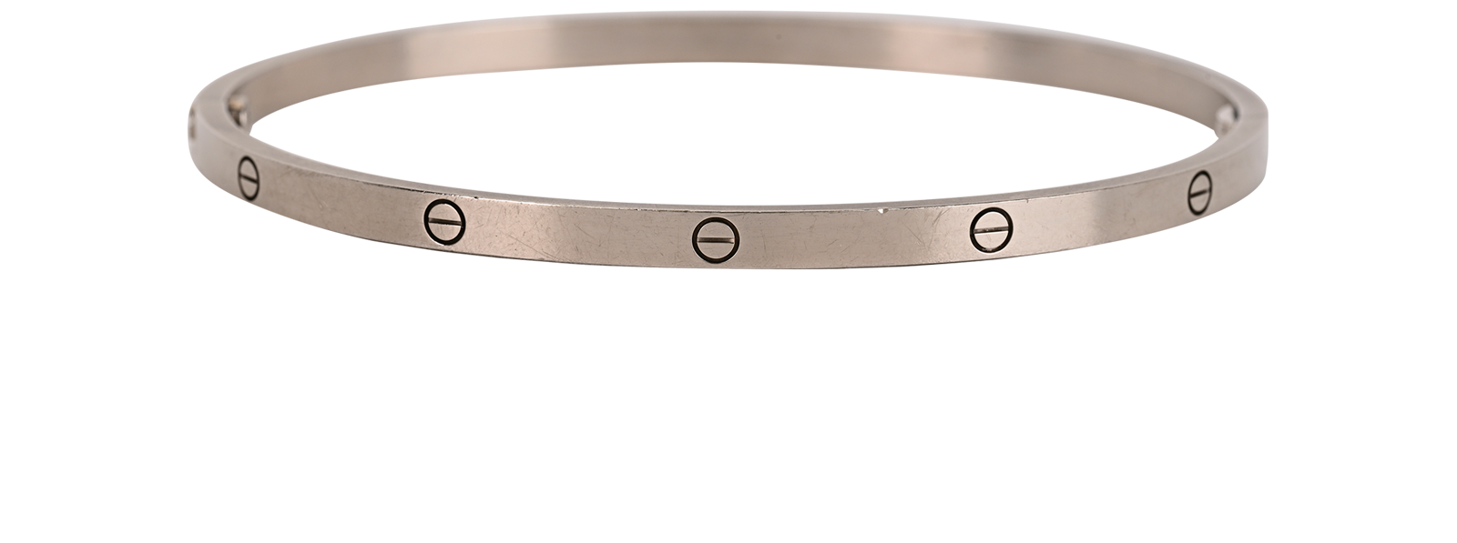 Cartier Small Love Bracelet, &pound;3,500, Jewellery, Silver, White Gold, Back view