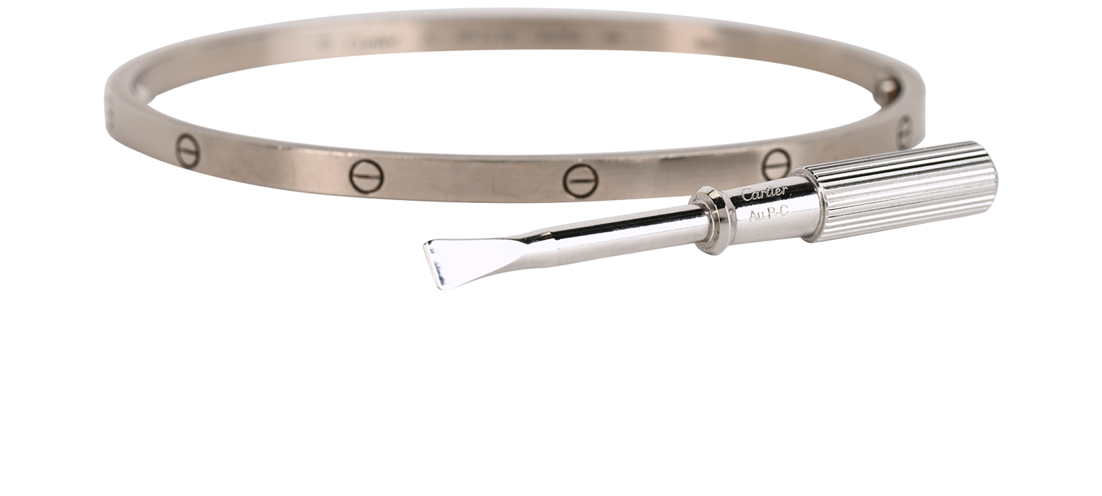 Cartier Small Love Bracelet, &pound;3,500, Jewellery, Silver, White Gold, Other view