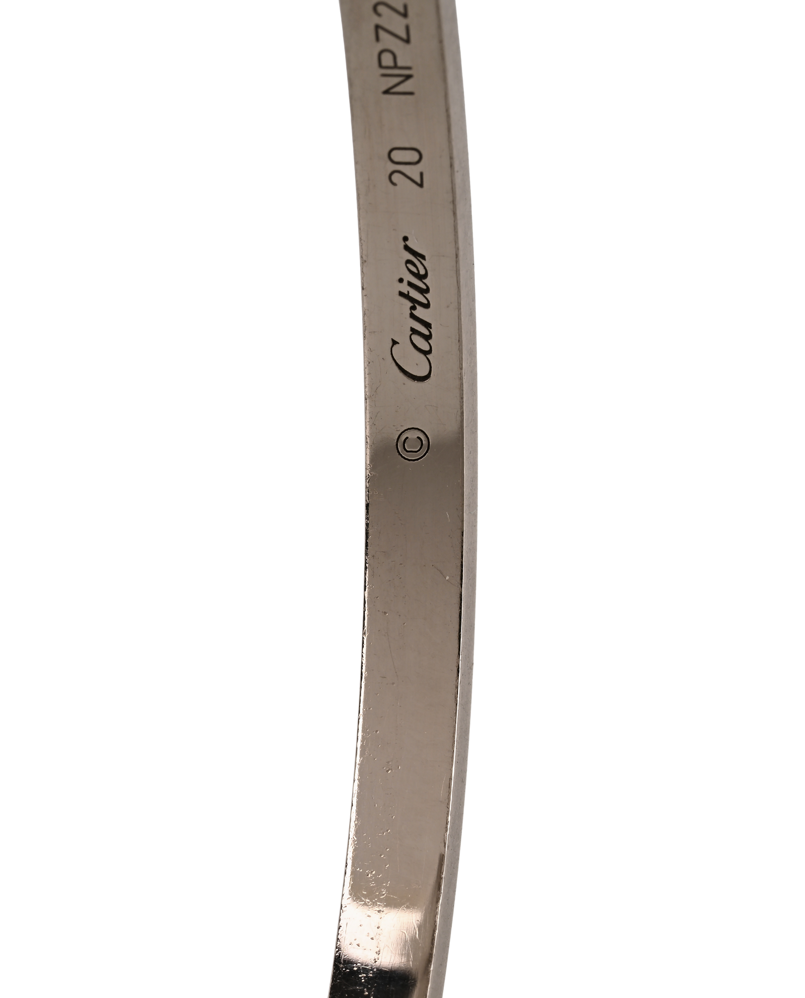 Cartier Small Love Bracelet, &pound;3,500, Jewellery, Silver, White Gold, Other view