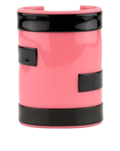 Fendi FF Cuff, &pound;150, Jewellery, Black/Pink, Acetate, Front view