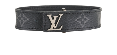 Louis Vuitton Slim Bracelet, &pound;120, Jewellery, Black, Canvas, Front view