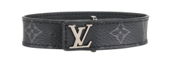 Louis Vuitton Slim Bracelet, Canvas, Mono Eclipse, M6456, B, 2*
