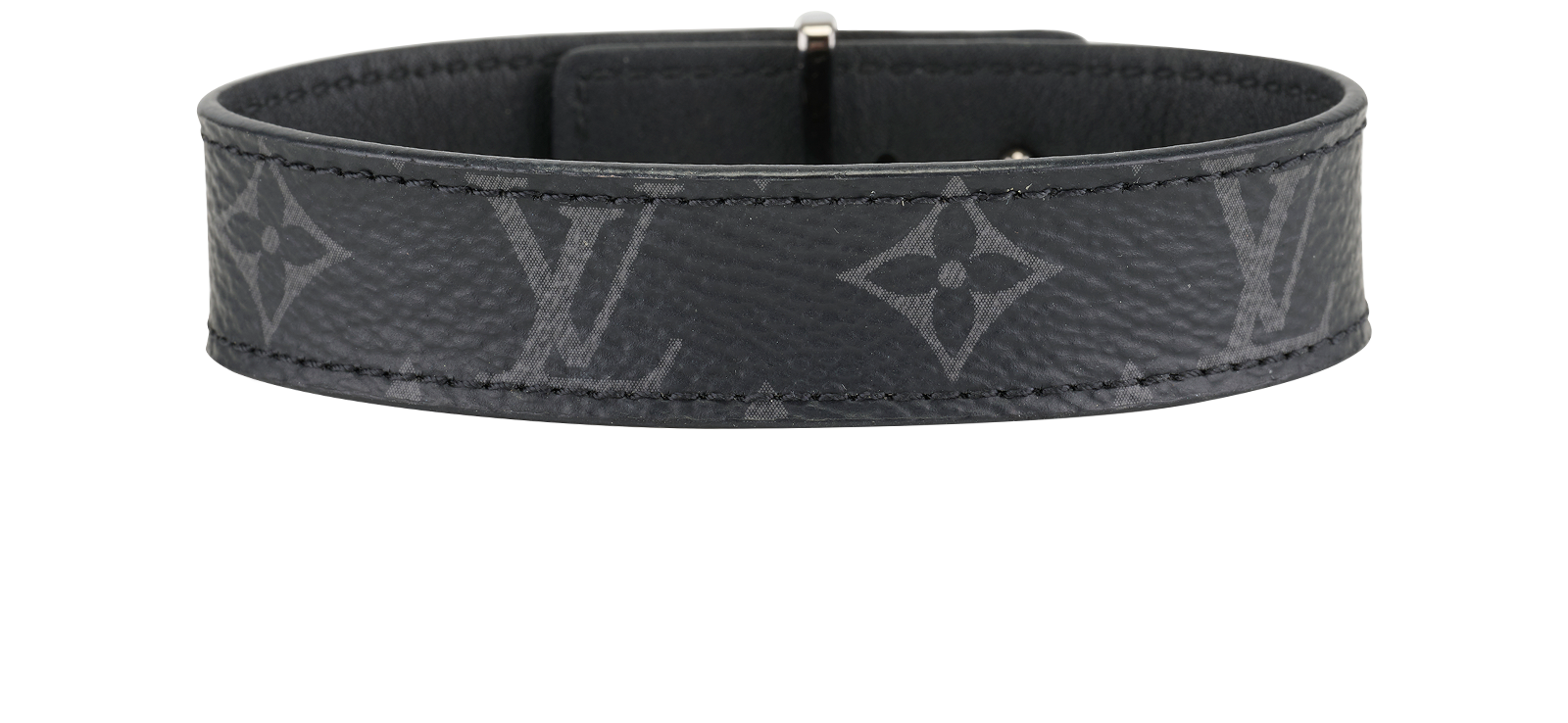 Louis Vuitton Slim Bracelet, &pound;120, Jewellery, Black, Canvas, Back view