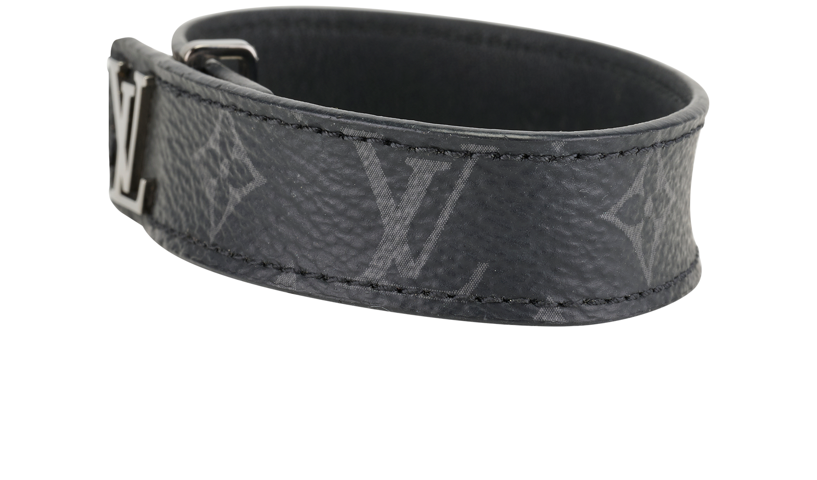 Louis Vuitton Slim Bracelet, &pound;120, Jewellery, Black, Canvas, Bottom view