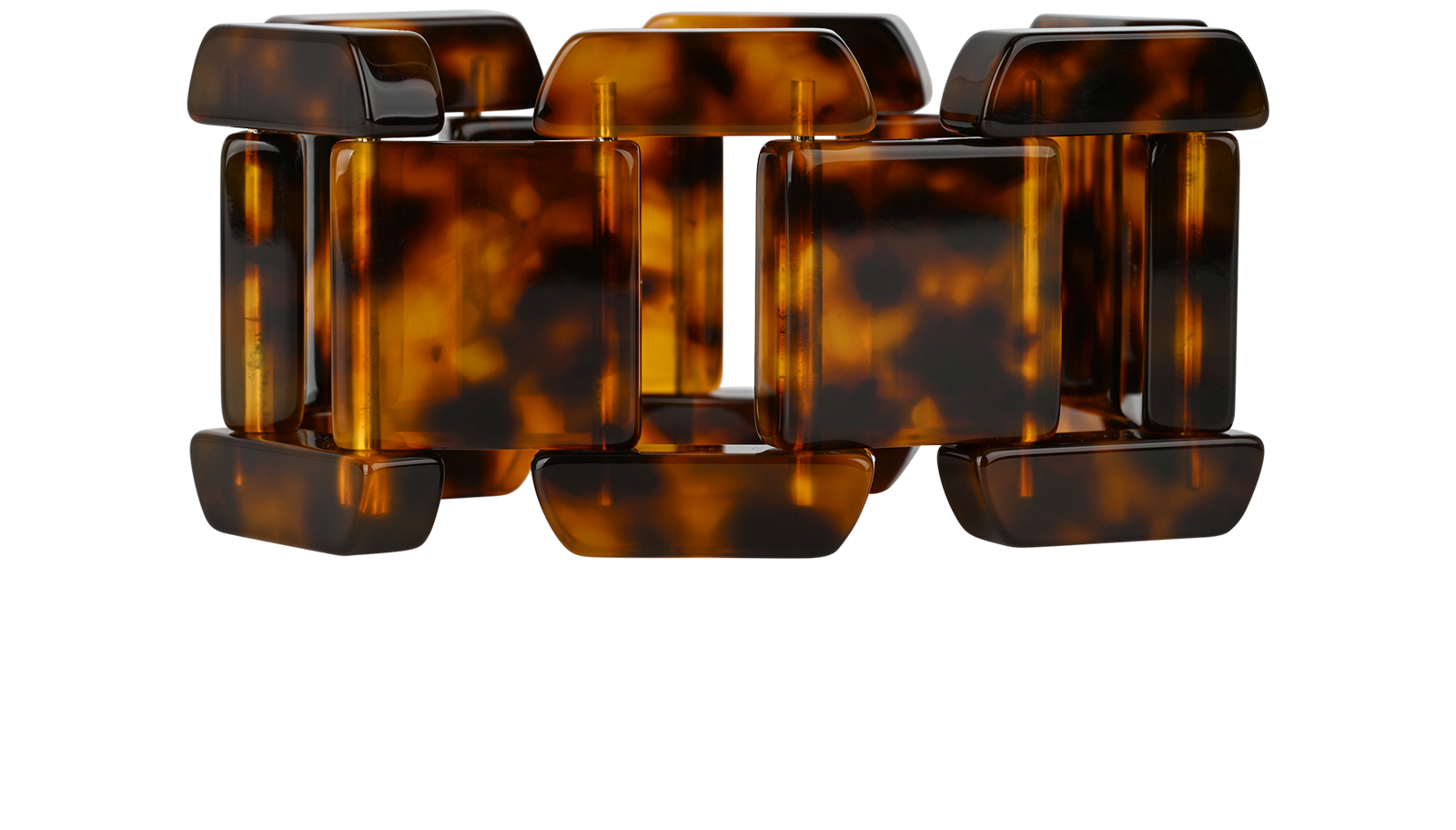 Prada Logo Bracelet, &pound;295, Jewellery, Brown, Acrylic Plastic, Back view