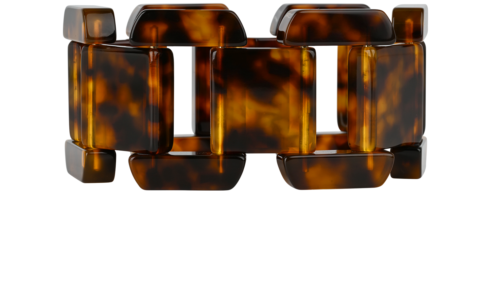 Prada Logo Bracelet, &pound;295, Jewellery, Brown, Acrylic Plastic, Side view