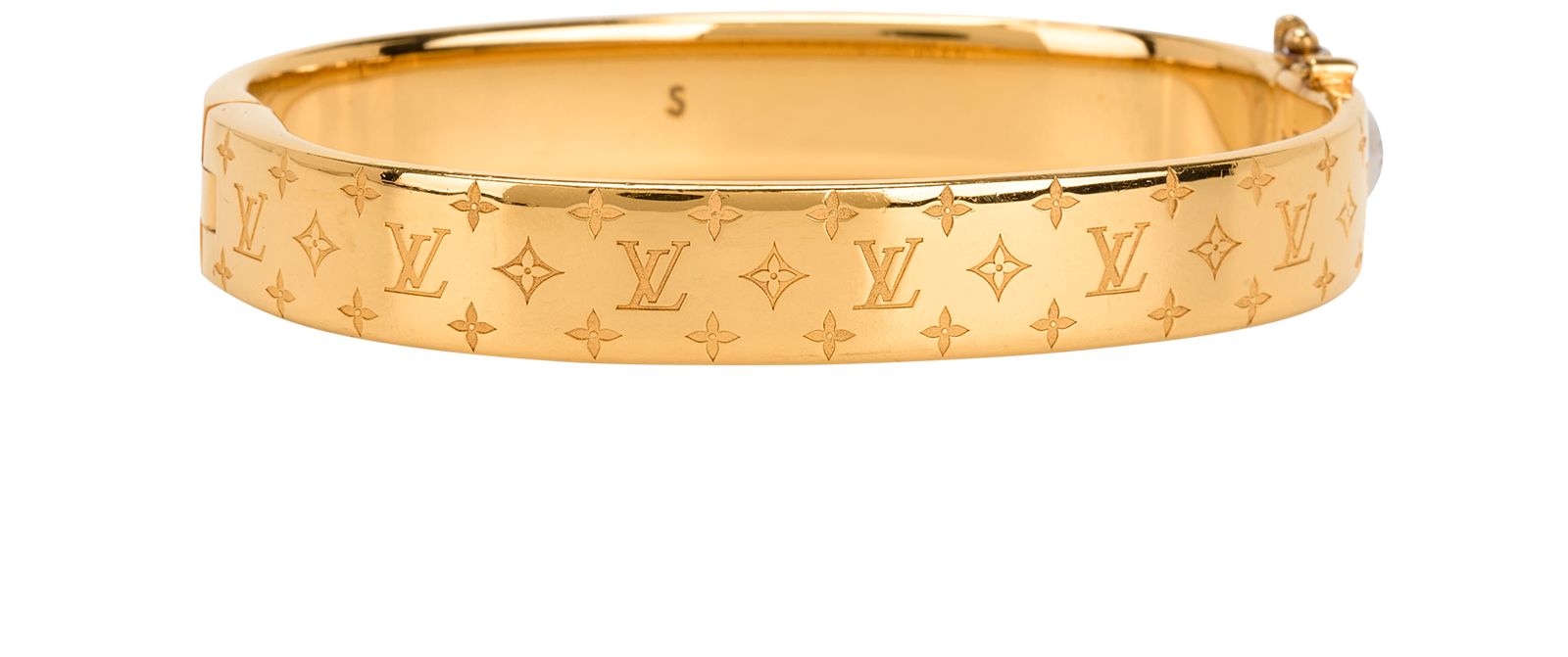 Louis Vuitton Monogram Bracelet, &pound;295, Jewellery, Gold, Brass, Back view