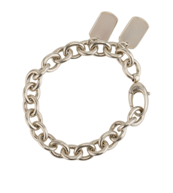 Gucci Charm Bracelet, Brass, Silver, DB/B, 2*