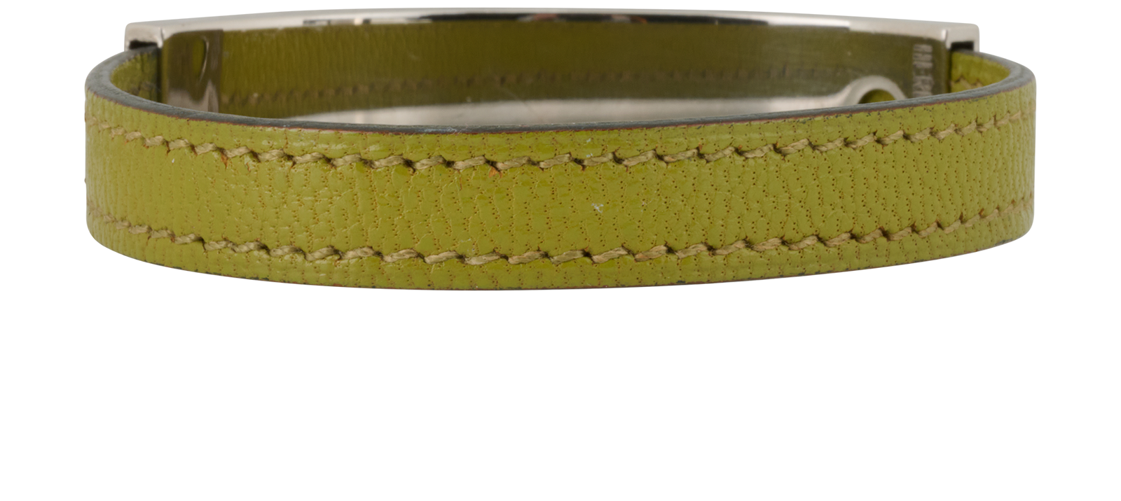 Hermes Pousse Pousse Bracelet, &pound;195, Jewellery, Green, Leather, Back view