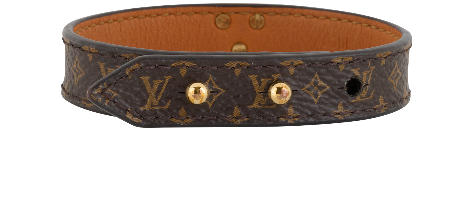 Louis Vuitton Essential V Bracelet, &pound;140, Jewellery, Brown, Canvas, Back view