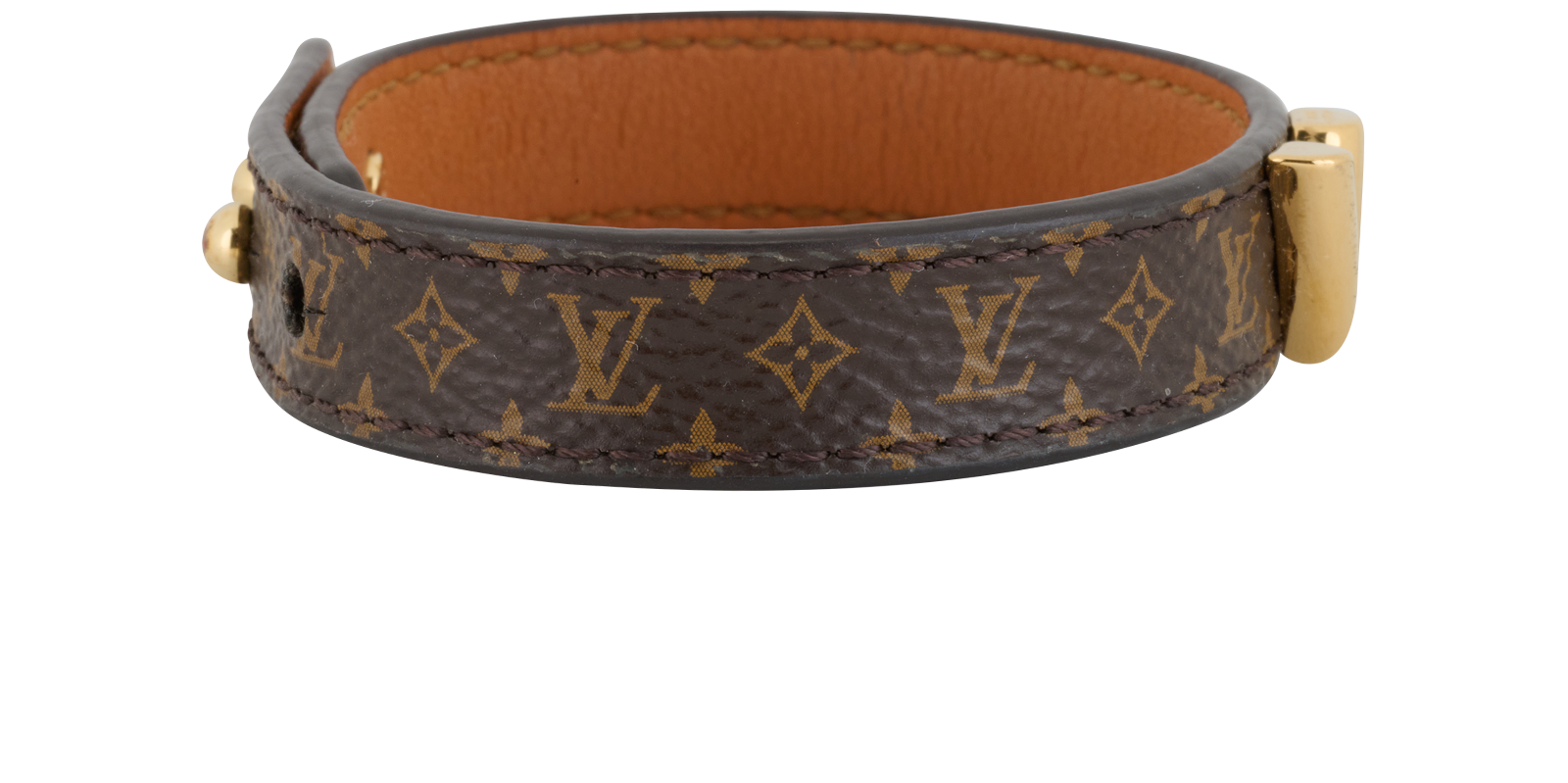 Louis Vuitton Essential V Bracelet, &pound;140, Jewellery, Brown, Canvas, Side view