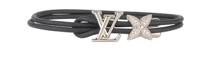 Louis Vuitton Bloom Strass Bracelet, &pound;275, Jewellery, Black, Fabric, Front view