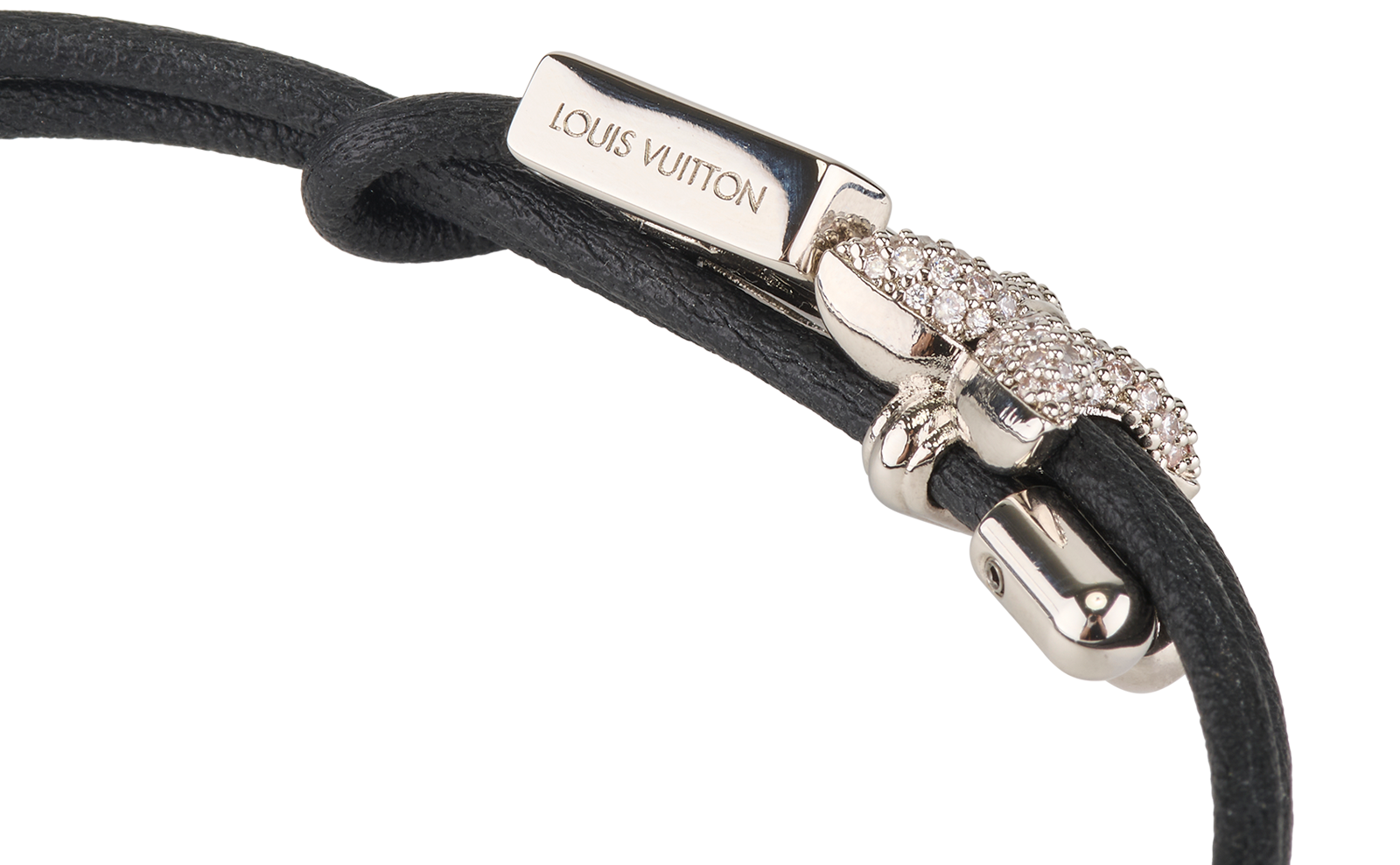 Louis Vuitton Bloom Strass Bracelet, &pound;275, Jewellery, Black, Fabric, Other view