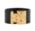 Louis Vuitton S-Lock Cuff, &pound;275, Jewellery, Black/Gold, Leather, Front view