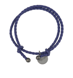 Bottega Veneta Braided Bracelet, Leather, Purple, MII, DB/B, 3*