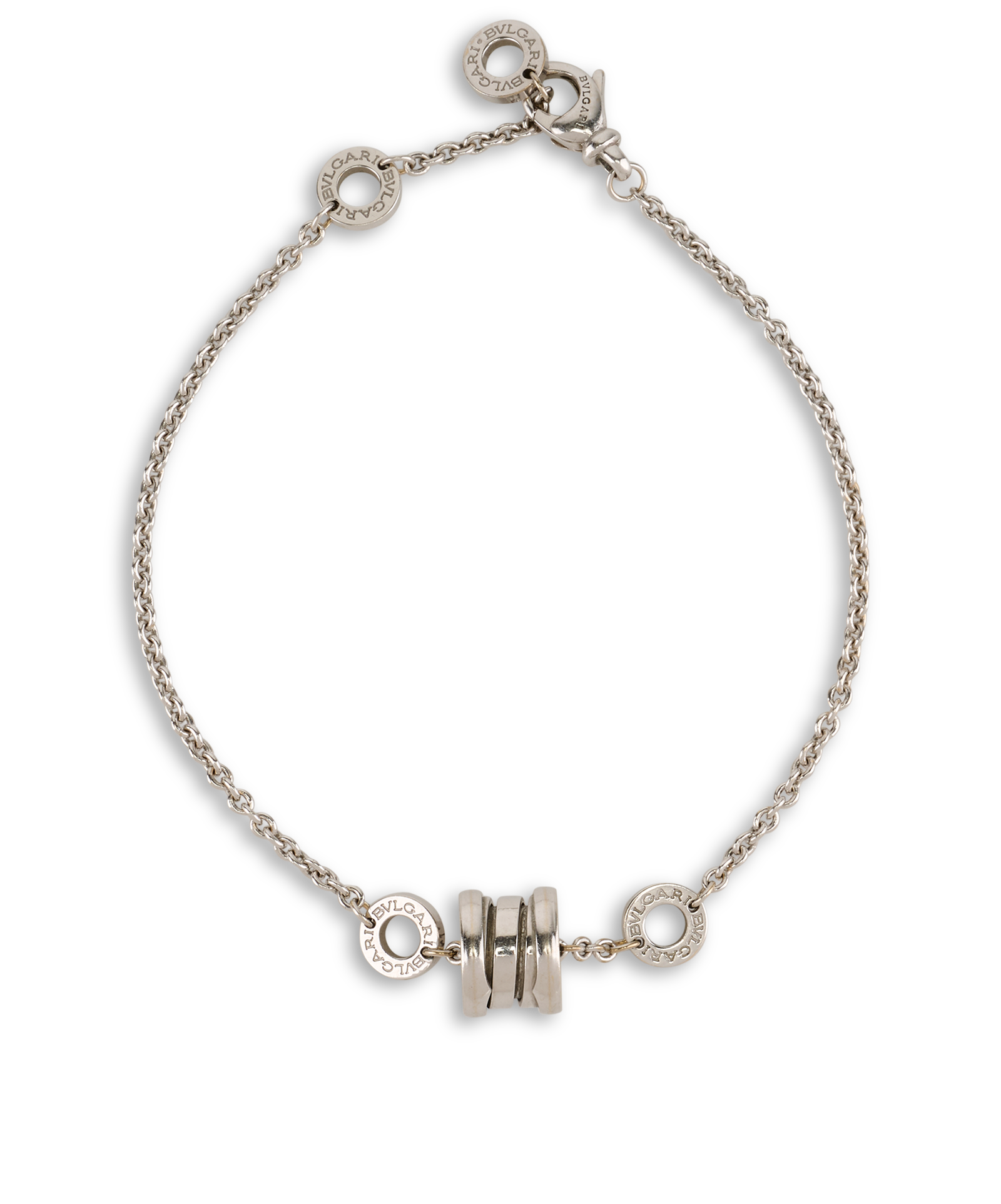 Bvlgari B.Zero1 Element Bracelet, &pound;1,100, Jewellery, Silver, White Gold, Back view