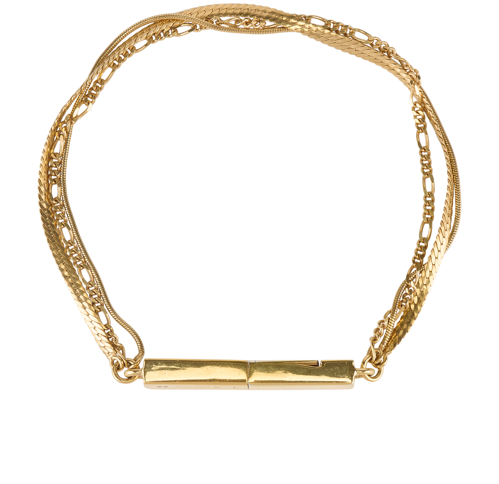 Bottega Veneta 3 Strand Bracelet, &pound;150, Jewellery, Gold, Sterling Silver, Back view