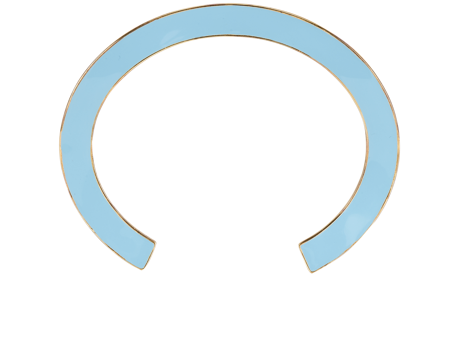 Bottega Veneta Cuff Bangle, &pound;175, Jewellery, Blue/Green, Enamel Coated Ceramic/Silver/White Gold Plated, Back view